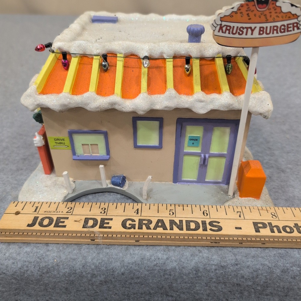 Hawthorne Village The Simpsons Christmas Village Krusty Burger Lighted Sculpture - Picture 7 of 9